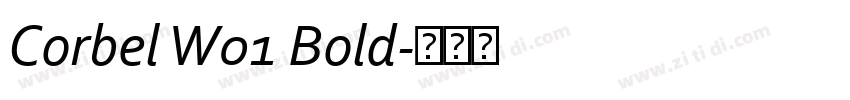 Corbel W01 Bold字体转换